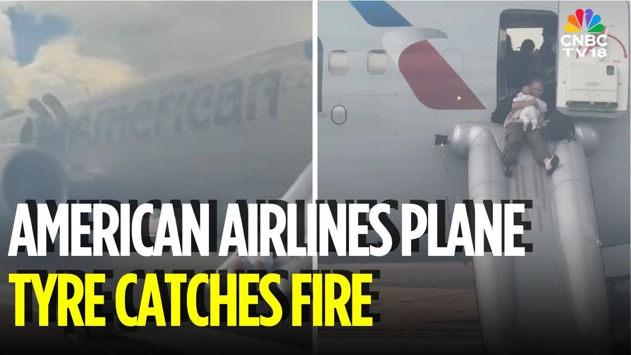 Denver Airport: American Airlines Plane Tyre Catches Fire, Passengers Evacuated | Boeing 737