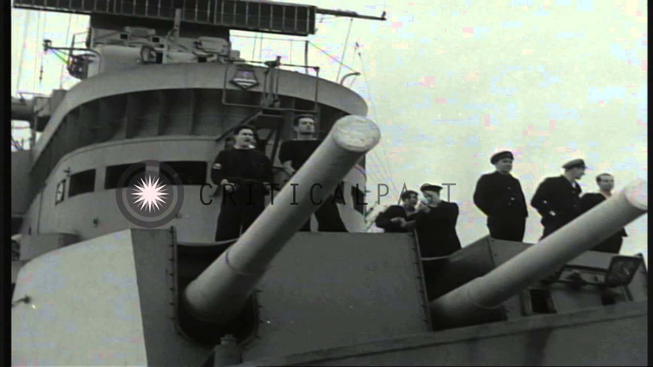 Allied convoy reaches Colleville-sur-Mer, Normandy for the D-Day landings during ...HD Stock Footage
