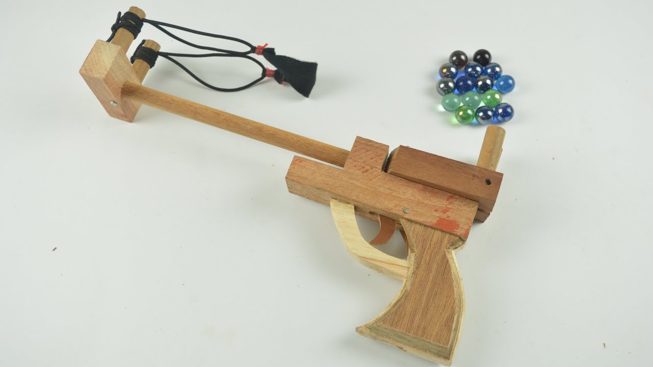 How to make a marble slingshot, you can make at home