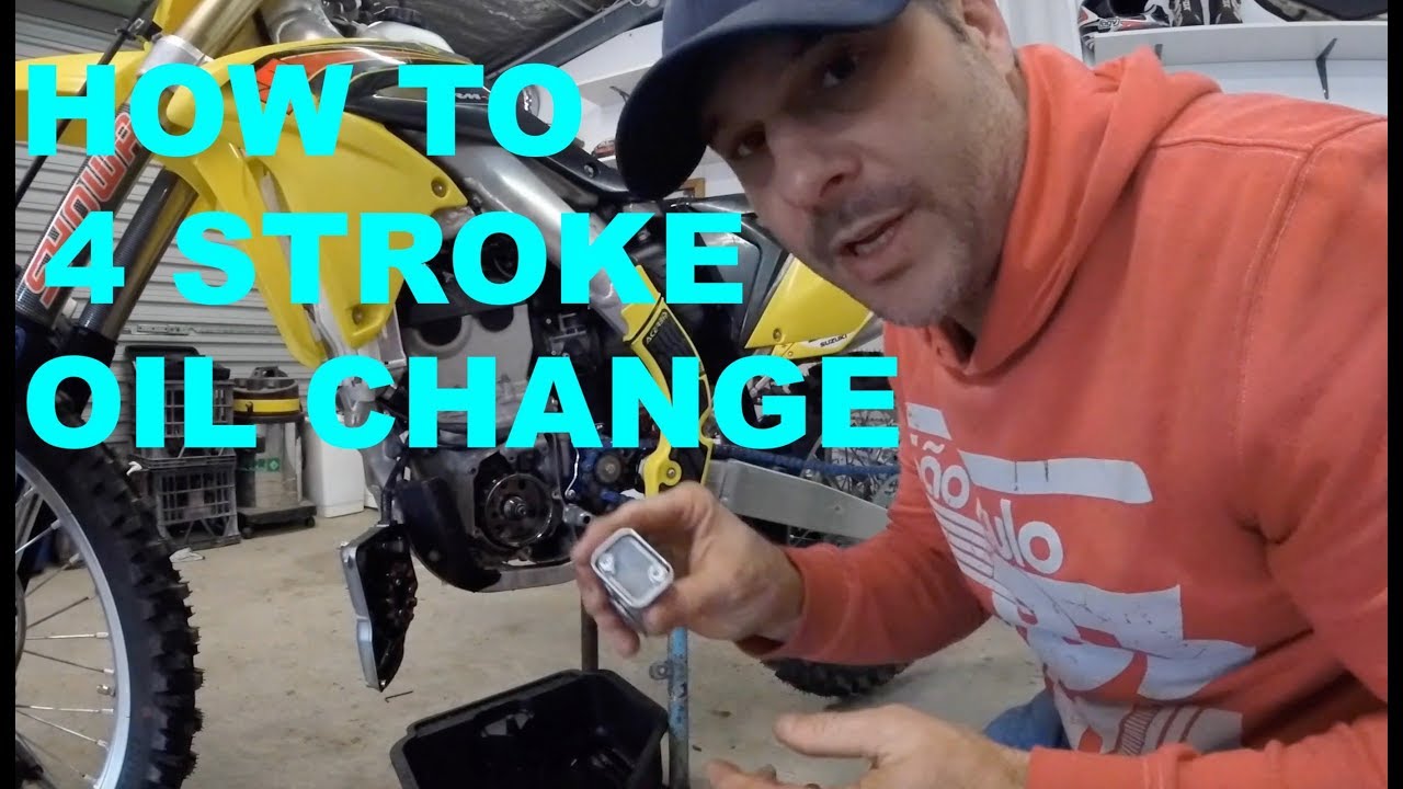 How to change oil on 4 stroke dirt bike Suzuki RMZ250