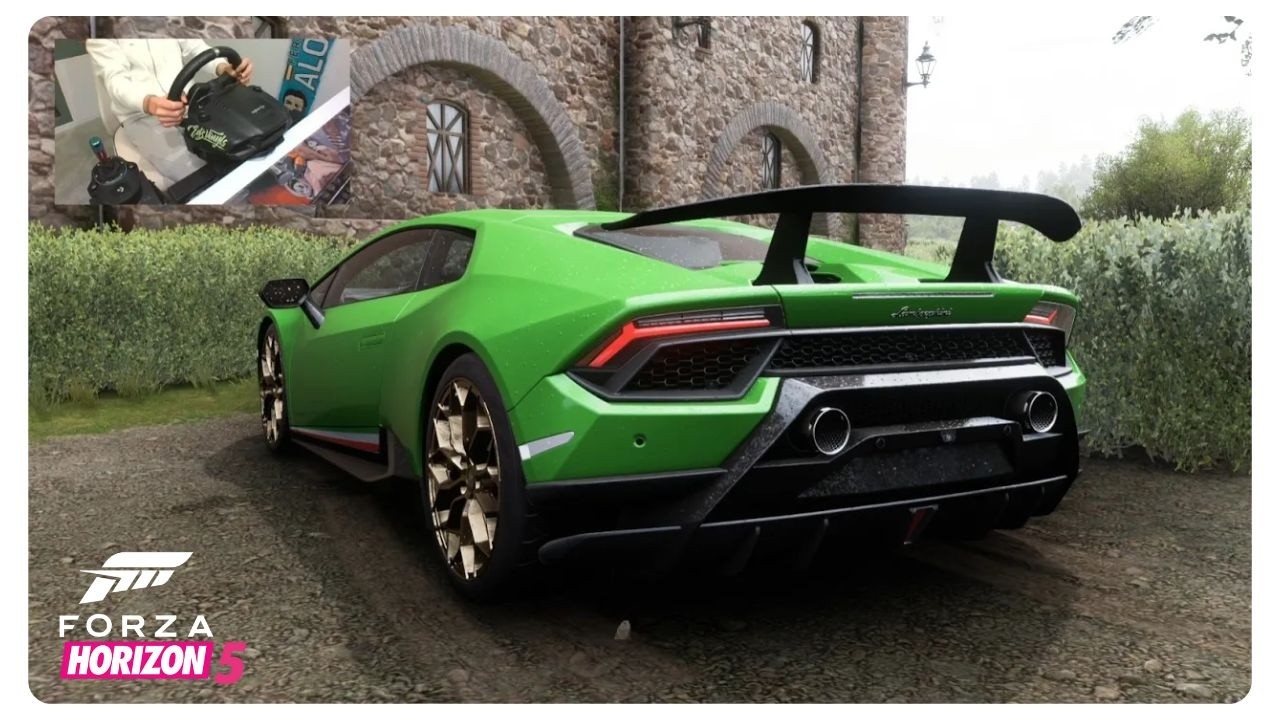 Lamborghini Huracán Performante con volante Logitech G920/G29.