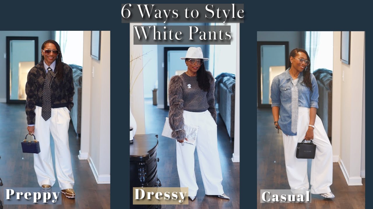 How to Style white Pants 6 Ways | Preppy Dressy Casual