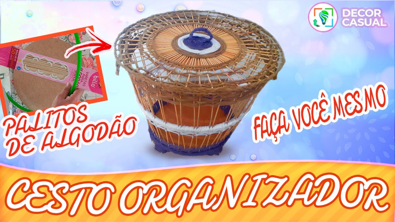 Diy Artesanato Como Fazer Cesto Organizador