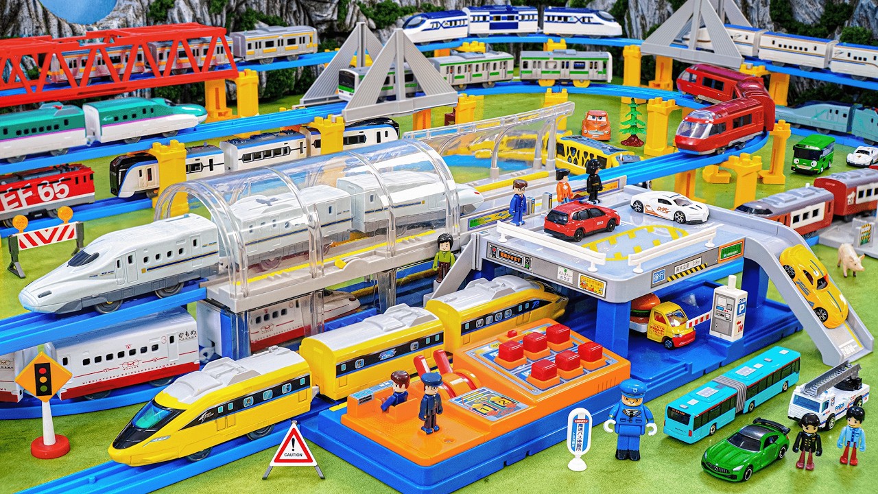 Plarail Shinkansen ☆ Construction Takara Tomy Plarail Mega Station Building & Modern Subway System