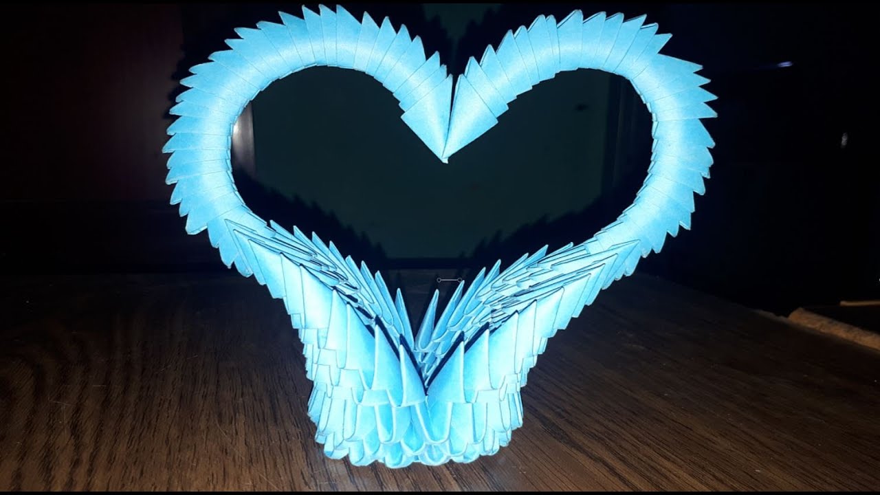 3d origami heart basket 2-  Hướng dẫn xếp giỏ trái tim 3d origami mẫu 2