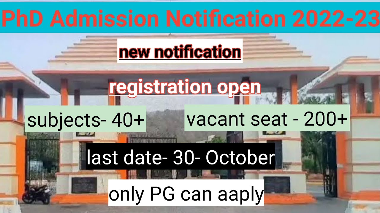 phd admission Notification 2022-23/ latest notification/ BU GOVERNMENT UNIVERSITY#phdadmission2022
