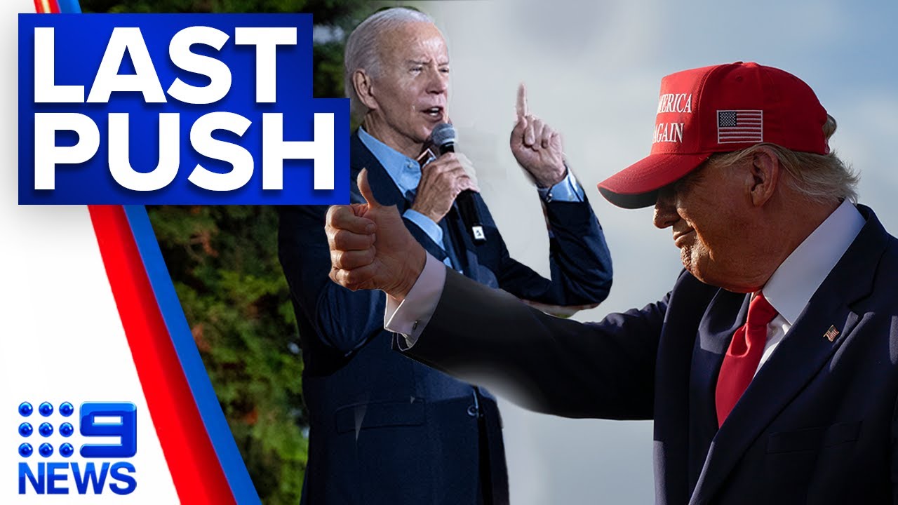 Biden, Trump make final push for 2022 US midterm elections | 9 News Australia