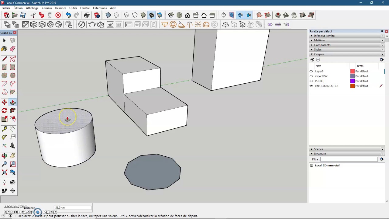 Initiation Sketchup: Les outils de conception dans Sketchup
