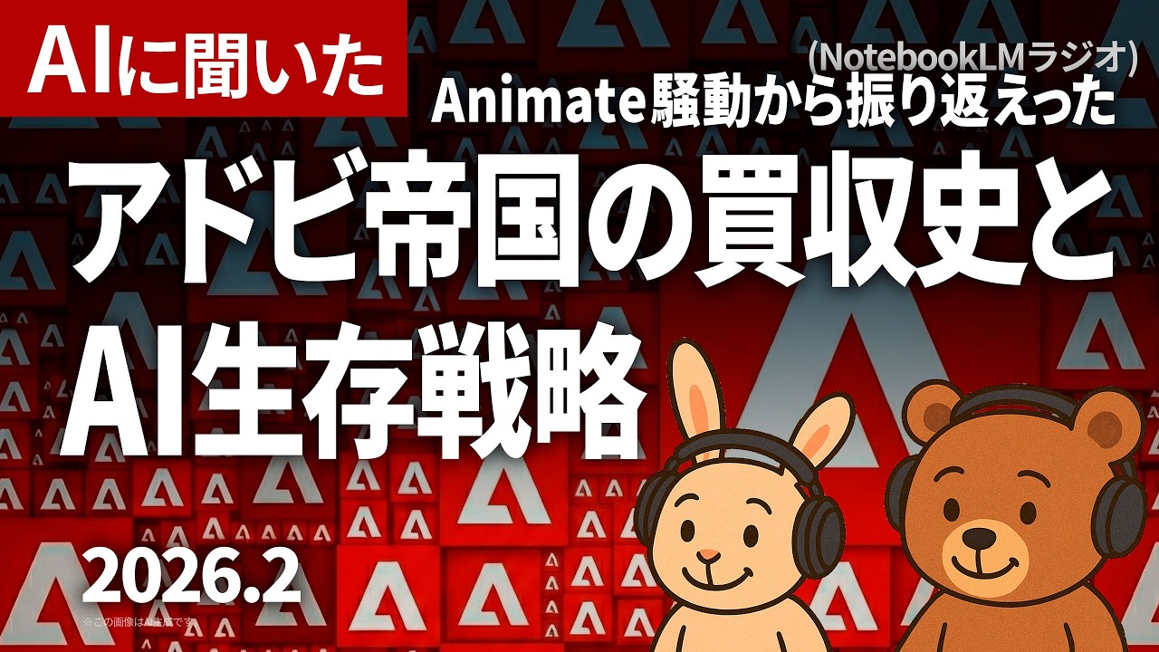 Animate騒動から振り返った、アドビ帝国の買収史とAI生存戦略