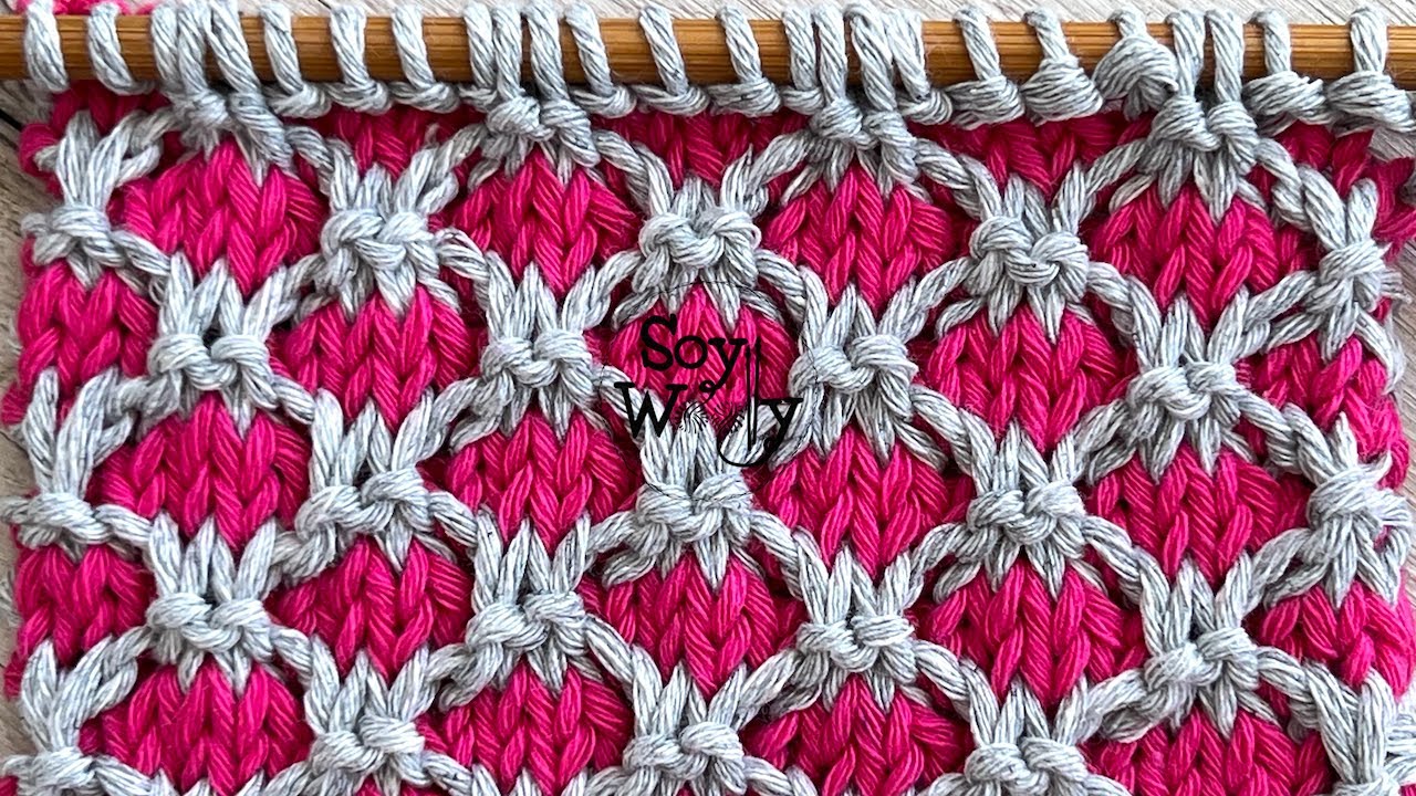 Cómo tejer el Punto Rejilla en dos colores (sencillamente espectacular!) - Soy Woolly