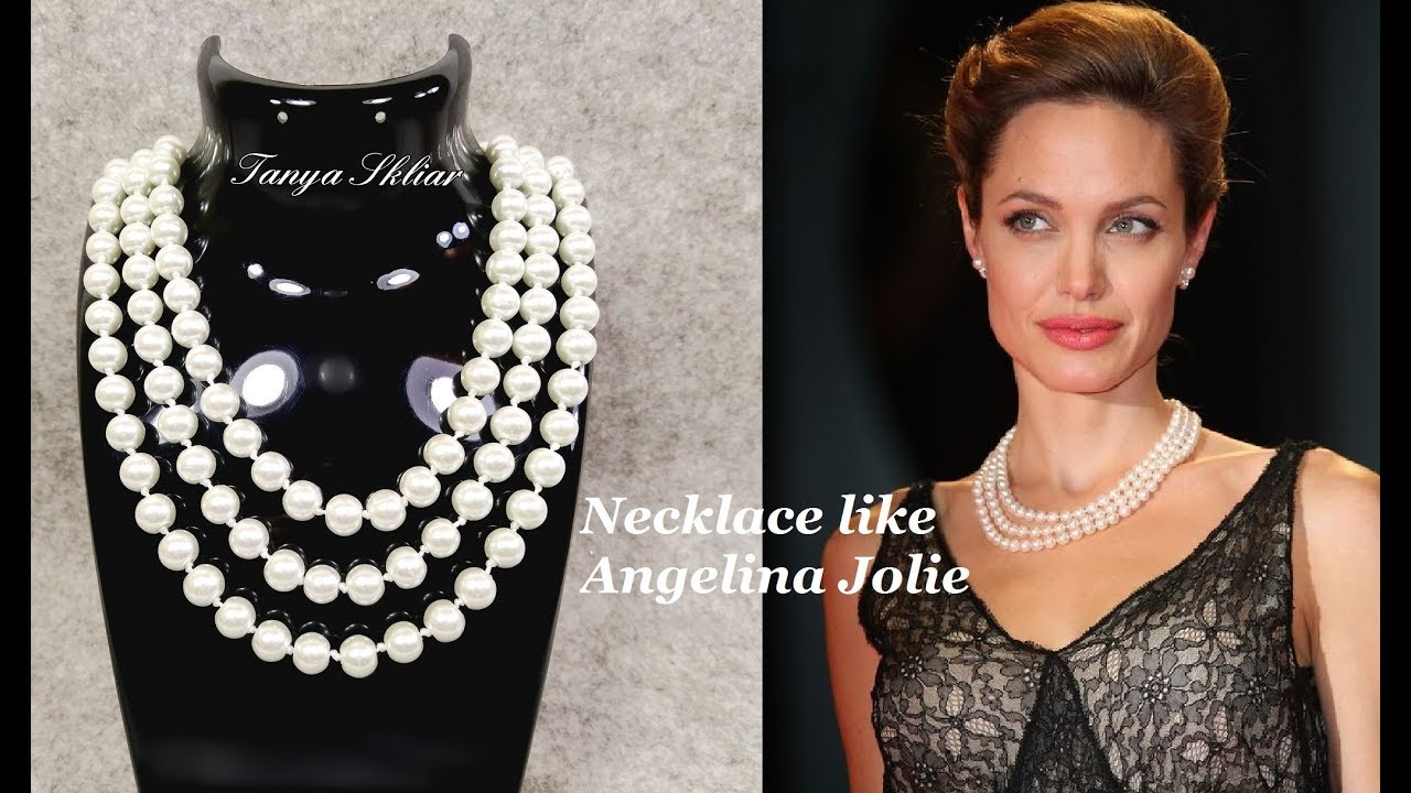 Колье из Бусин как у Анджелины Джоли МК/ Necklace of beads like Angelina Jolie!