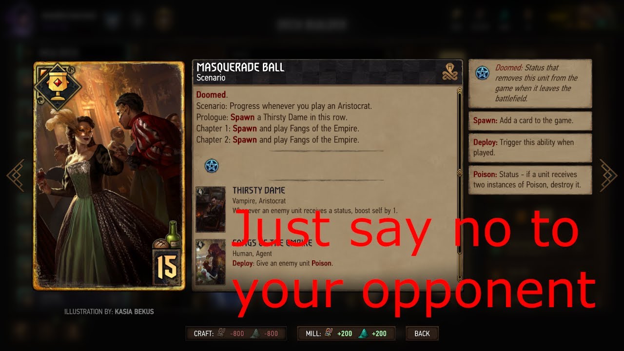 Lockdown Masquerade Ball Updated Version (Gwent Nilfgaard Deck Profile)