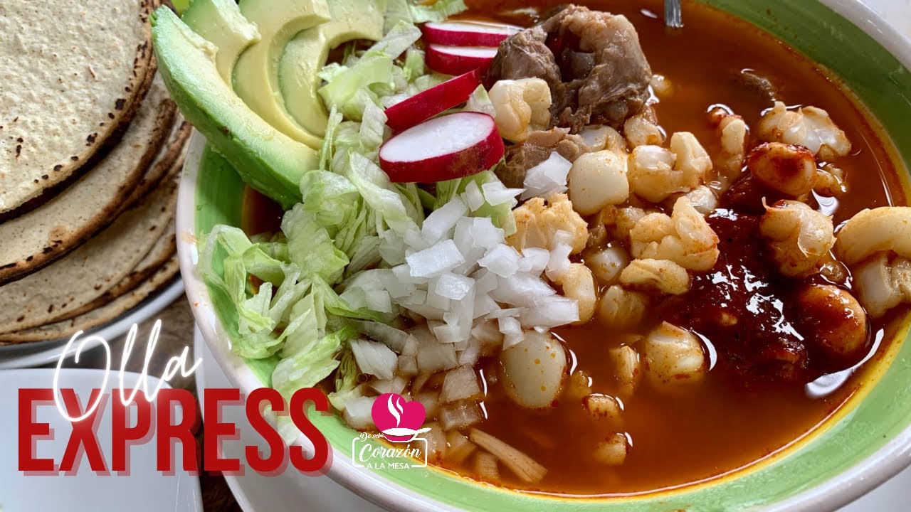 🇲🇽🌽Receta de POZOLE ROJO en Olla Express | Receta pozole en INSTANT POT