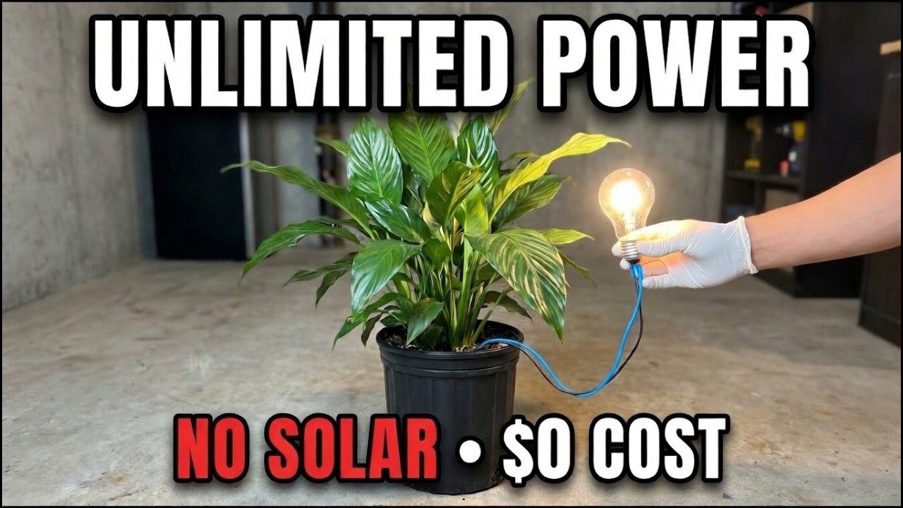 Grow Unlimited Electricity In A Pot. 0$. No Solar. The 10 Min Setup.