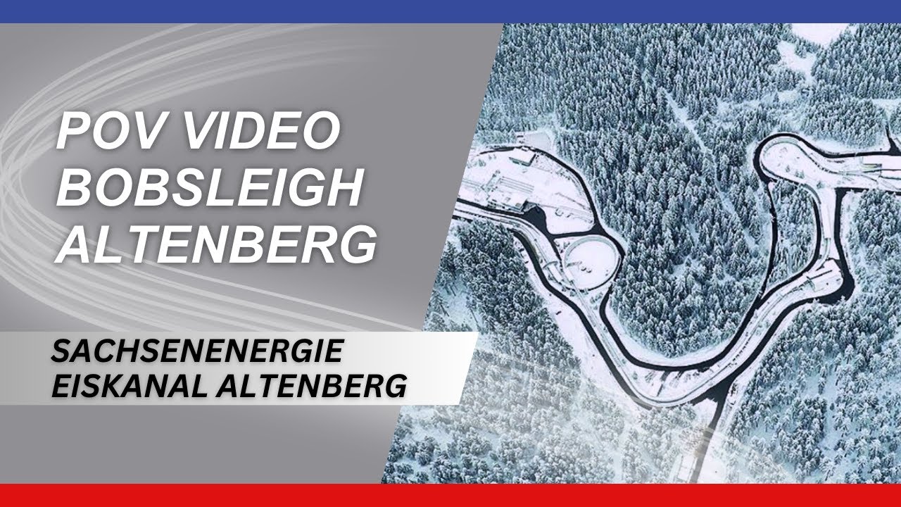 POV Bobsleigh point of view down the track in Altenberg