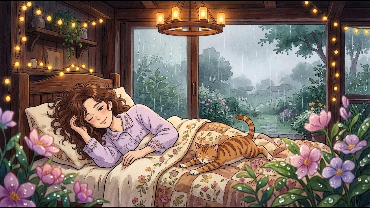 A Cozy Rainy Day At Home Vlog| Ghibli Style ASMR #cozy #anime #rain