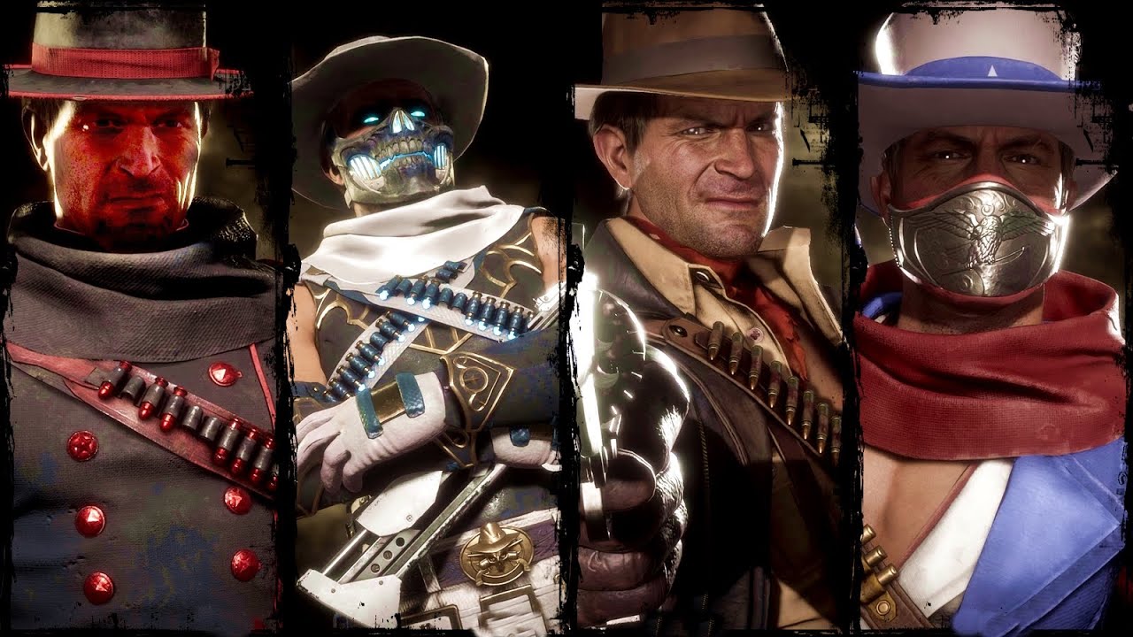 Erron Black - Intros & Victories - All Main Color Skins - Mortal Kombat 11