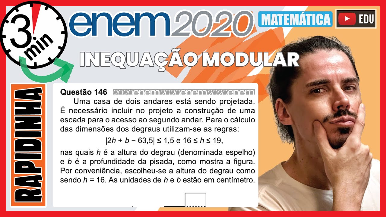 🏃‍♂️ [ENEM 2020] 146 📘 INEQUAÇÃO MODULAR Uma casa de dois andares está sendo projetada. É necessário