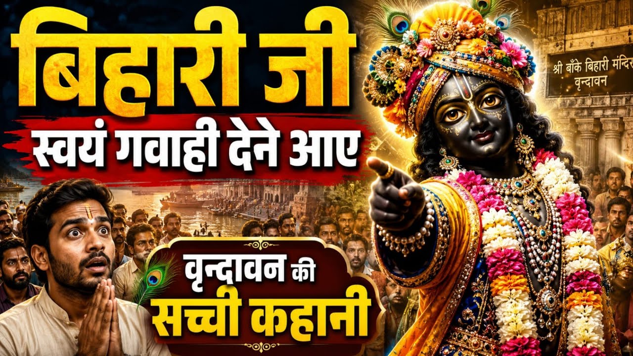 बिहारी जी का चमत्कार | बिहारी जी स्वयं गवाही देने आए |  वृन्दावन की सच्ची कहानी  
