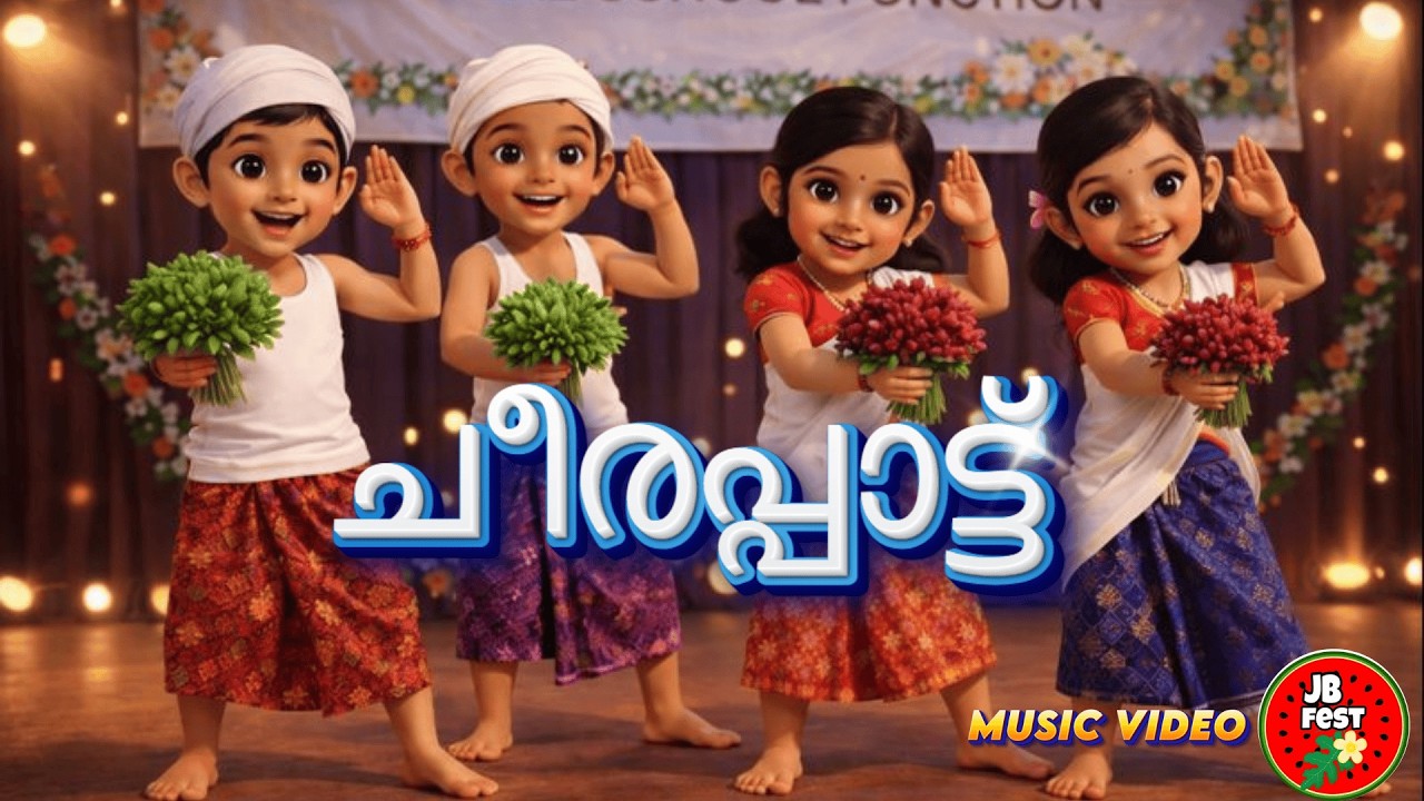 ചീരപ്പാട്ട് | Cheerappattu Kids Song | Malayalam Nursery Rhyme in 3D Animation