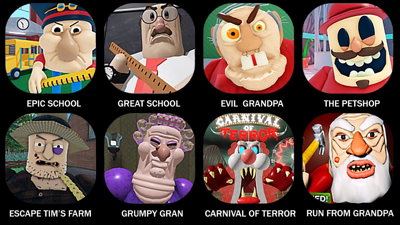 ROBLOX:EPIC SCHOOL ESCAPE! (OBBY),GREAT SCHOOL BREAKOUT! (FIRST PERSON OBBY),EVIL GRANDPA! #roblox