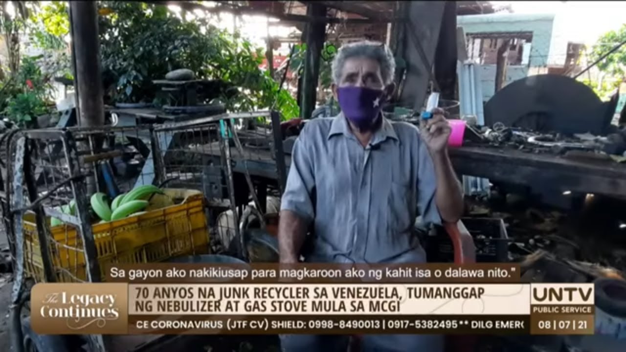 70-anyos na junk recycler sa Venezuela, tumanggap ng nebulizer at gas stove mula sa MCGI