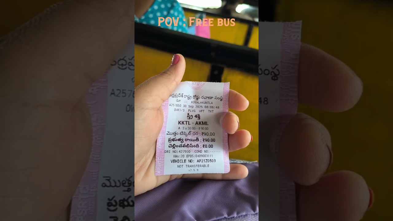 First time free bus travel | free bus | #ap #bus #travel #family #freebus