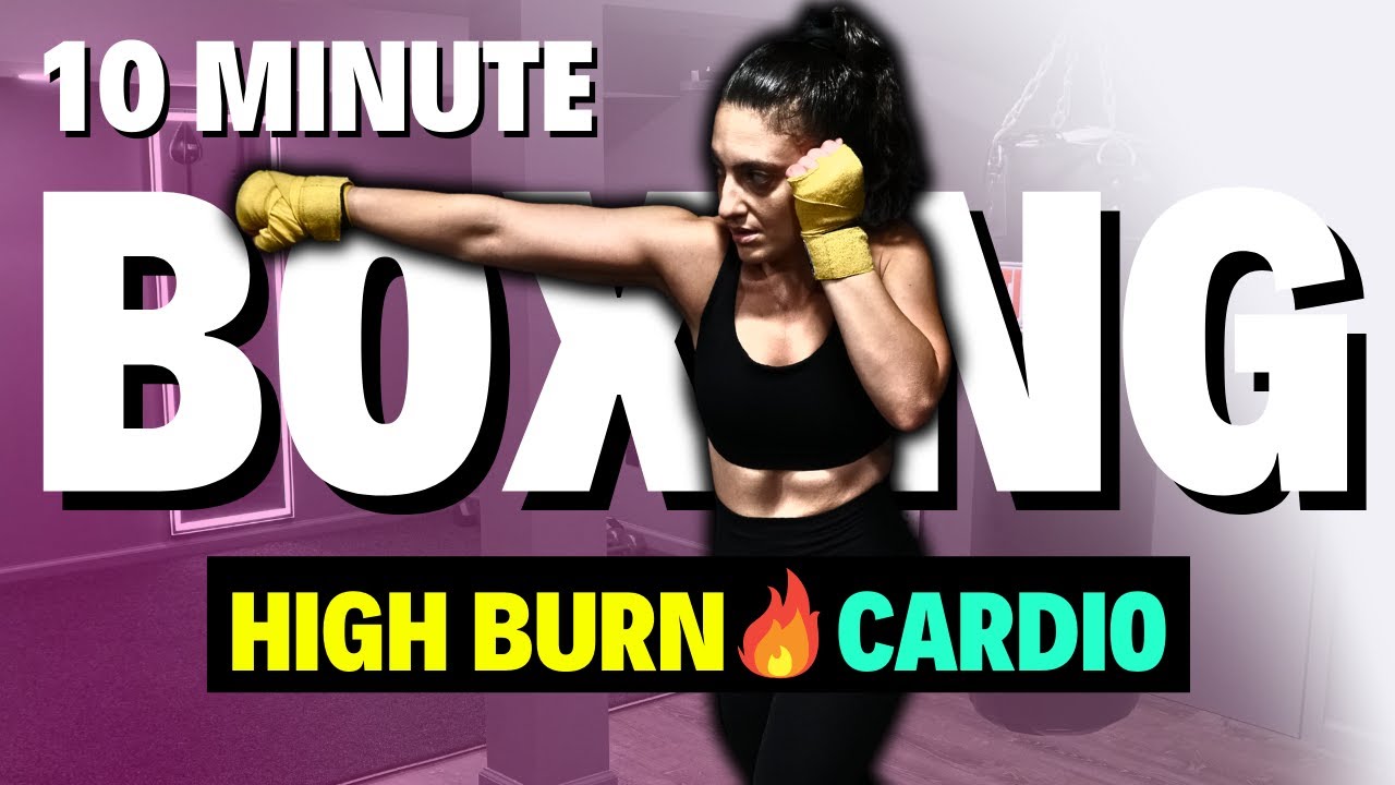 10 Minute High Burn SHADOW BOXING Workout: SWEATY Non Stop Cardio!