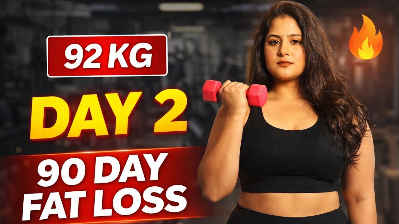 90 Day Fat Loss Challenge | Day 2 | 92kg to 60kg Journey | Home Diet & Workout