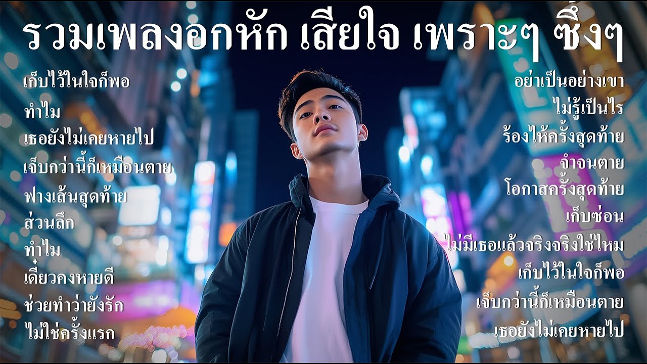 รวมเพลงใหม่ล่าสุด เพลงอกหัก เจ็บๆ เพราะๆ ซึ้งๆ ฟังตอนทำงาน ตอนเดินทาง ฟังต่อเนื่องยาวๆ 1 ชั่วโมง