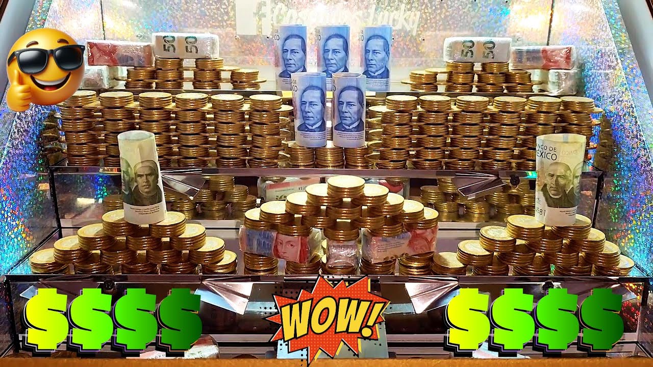 FORRADA DE BILLETES Y MONEDAS Esta Máquina de Cascada!!@LOS JUEGOS DE SUSAN MAQUINA DE $10 #money