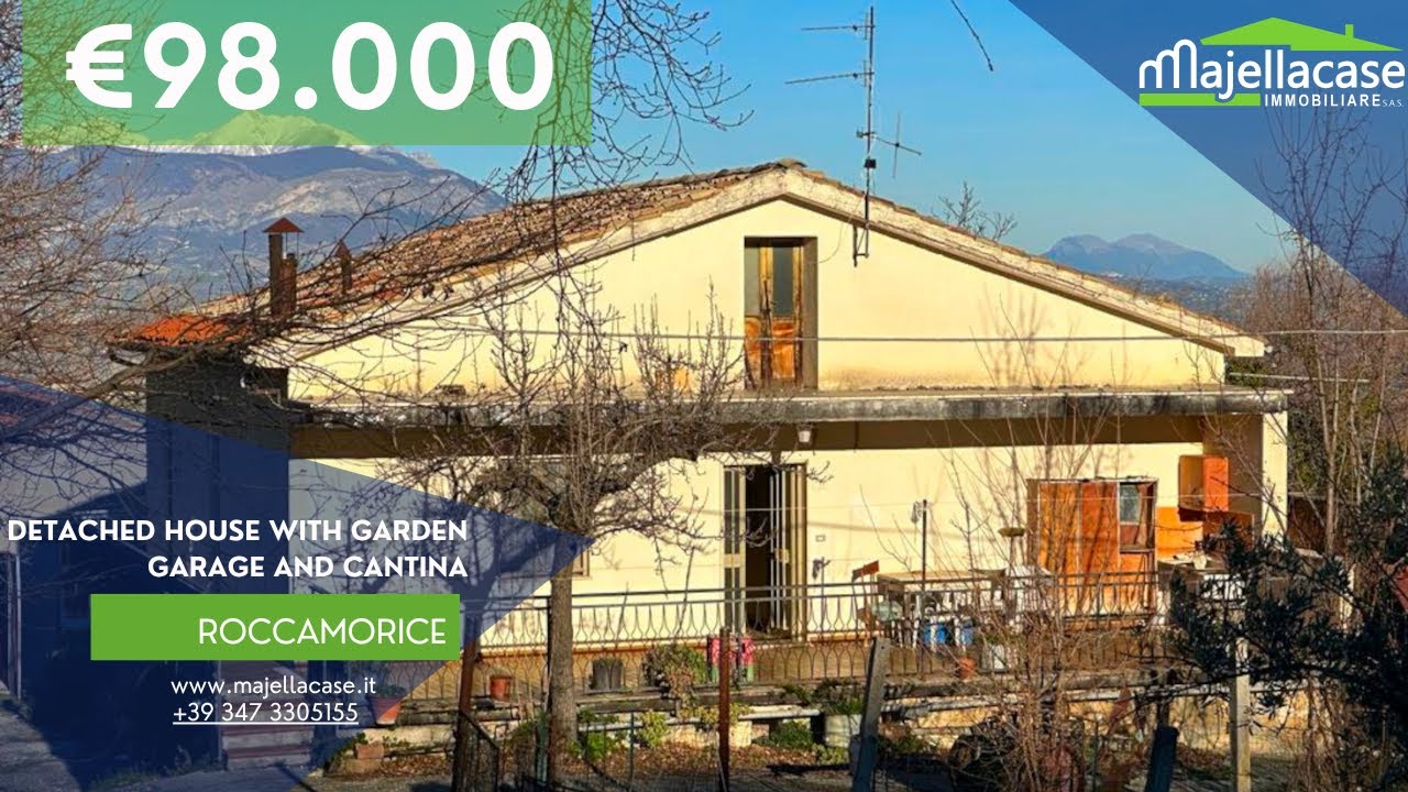 Sweet Bright Deal on a Complete Detached Home in Roccamorice Abruzzo Italy