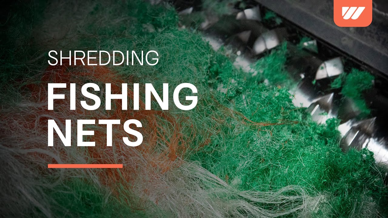 Fishing nets (ghost nets) shredding with a WEIMA WLK 1500 at Yangil Enpla, Korea