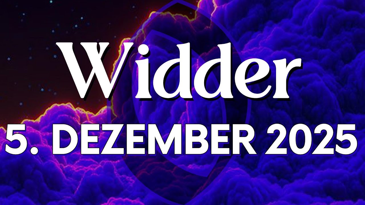 DAS, WAS KOMMT, WIRD DICH &Uuml;BERRASCHEN ✨ WIDDER ♈ HEUTE, 5. DEZEMBER 2025