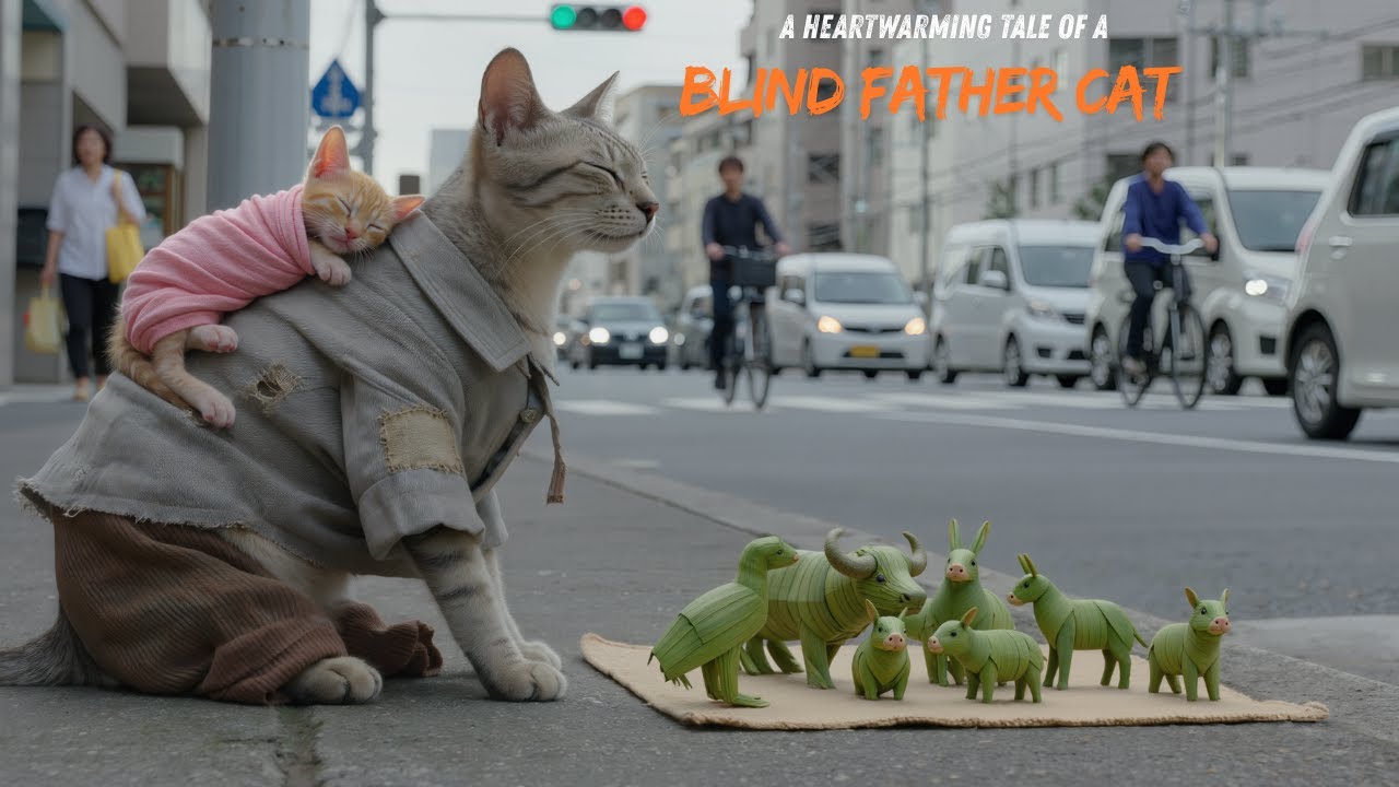 Blind Father Cat: A Son&rsquo;s Heartbreaking Painting | Sad Emotional AI Cat Story
