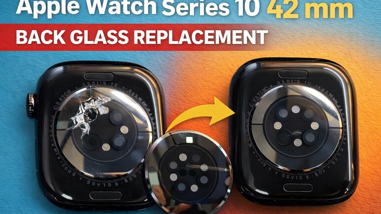 iwatch series 10 42mm Broken Back Glass Change. iwatch back glass change. series 10 watch