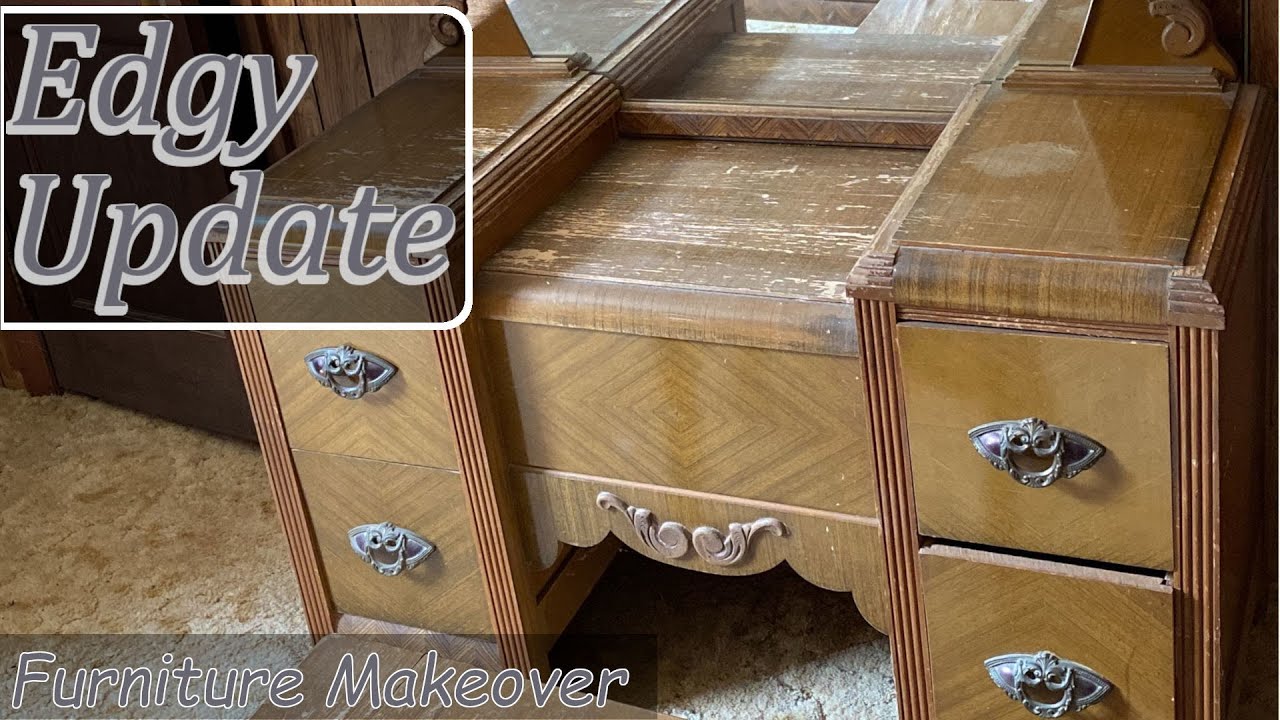 Glamorous makeover for this antique vanity