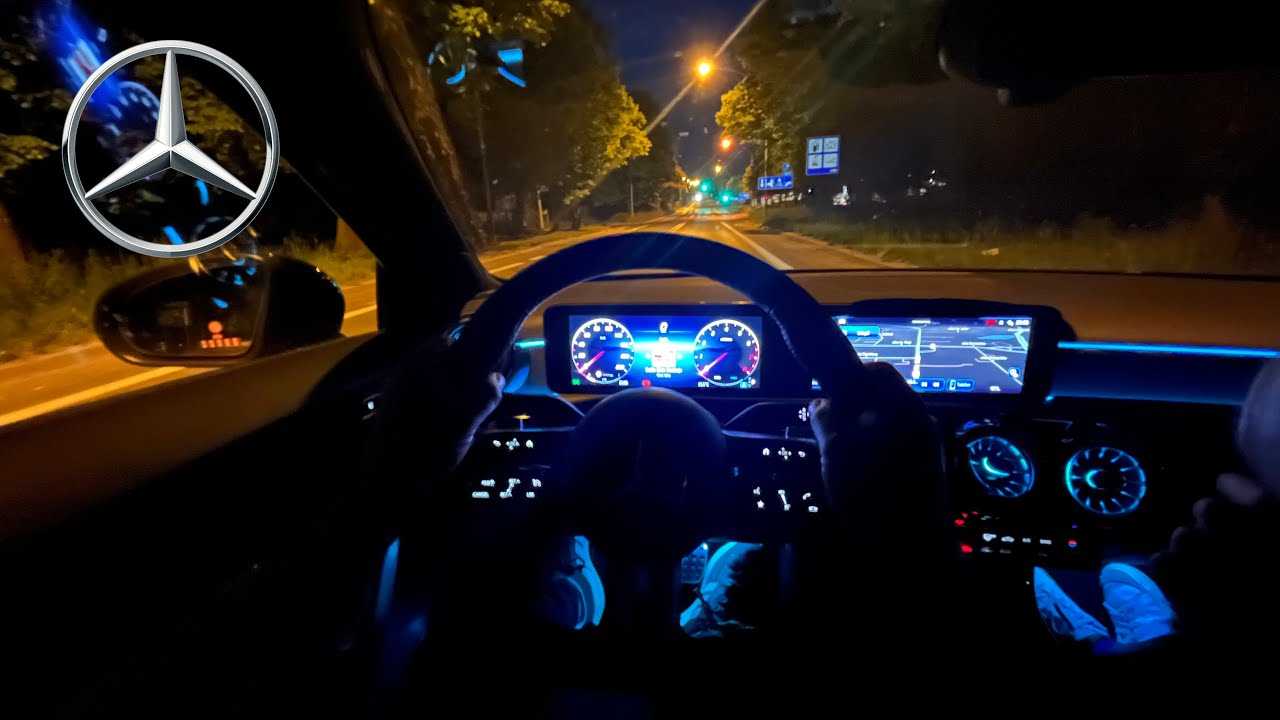 Mercedes A-Class - POV Night Drive by M&M Classics | A200 AMG LINE and Ambient Lighting