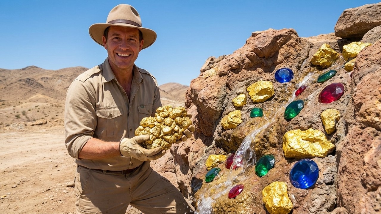 INSANE Desert Gold Strike! Giant Gold Nuggets & Precious Gems Discovered!