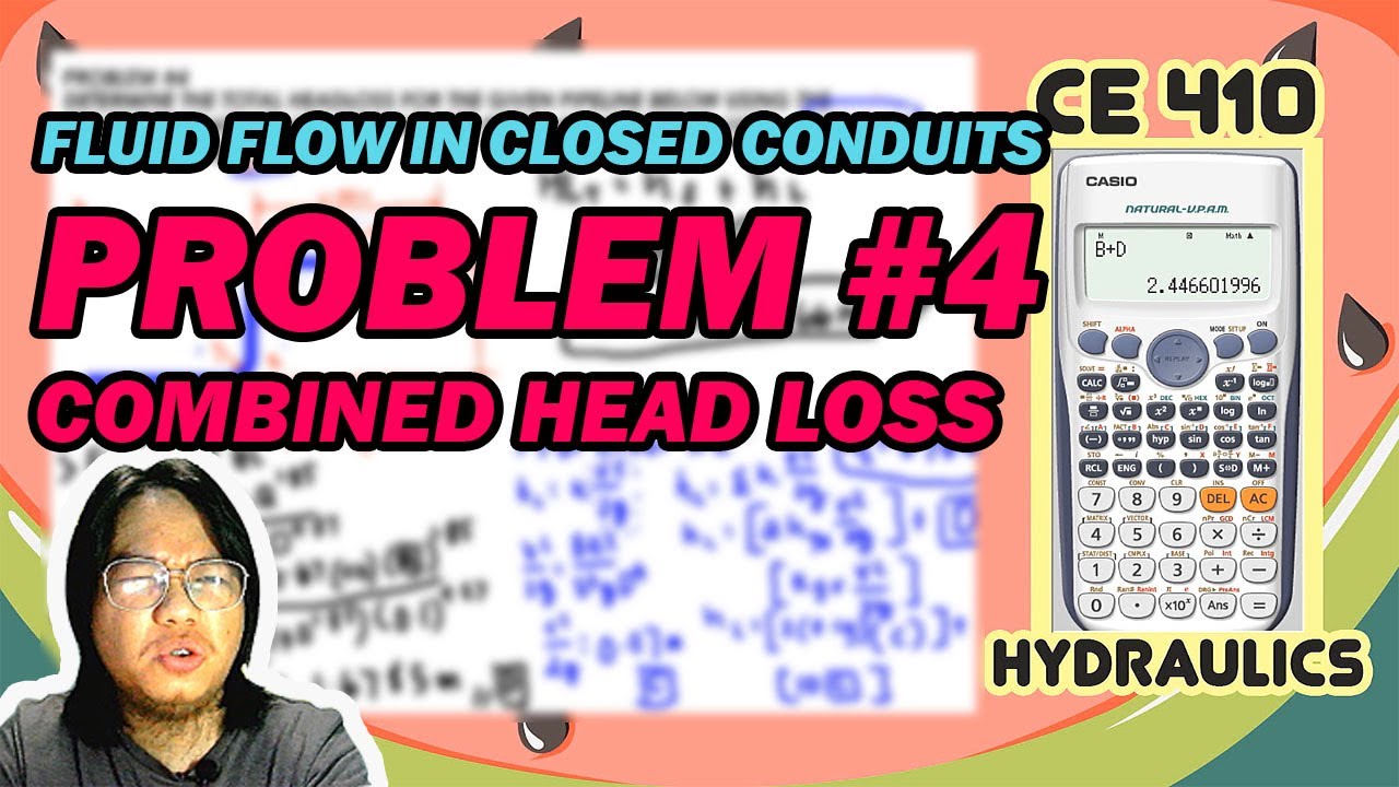 Fluid Flow on Closed Conduits - Combined Head Loss -Problem #4
