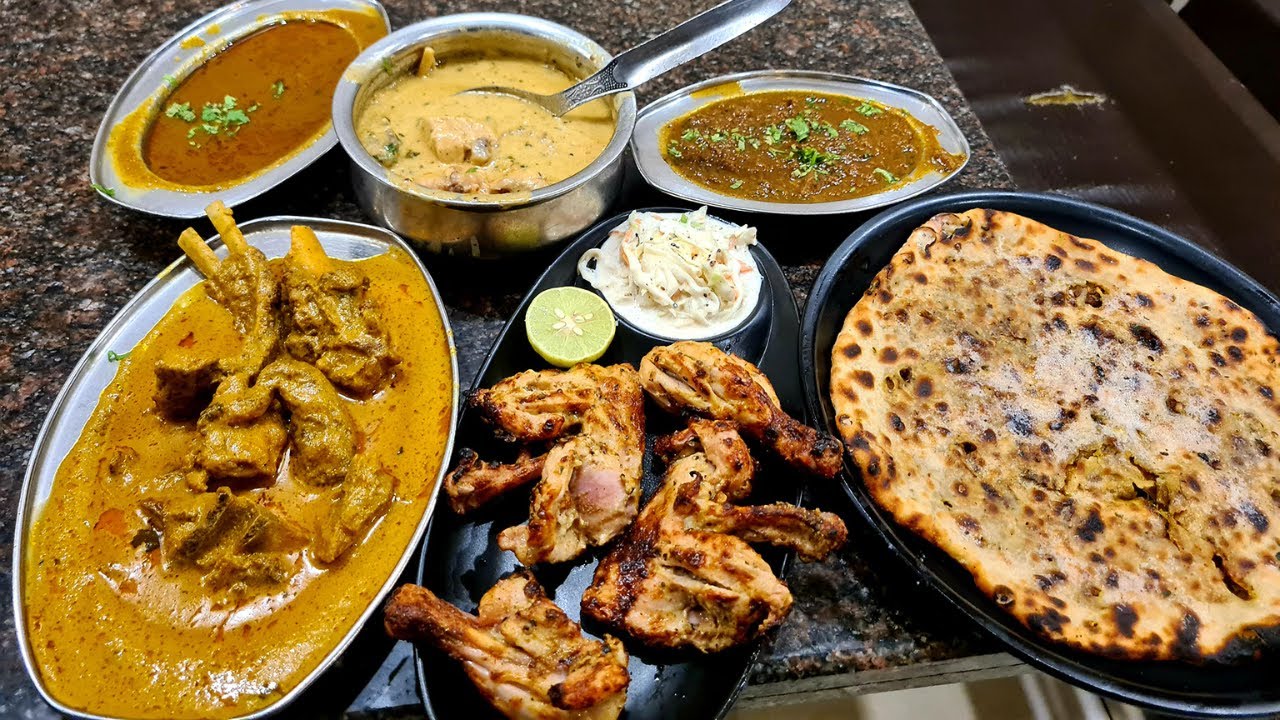 PARKASH DHABA KA MALAI MEAT & KEEMA KALEJI with LEMON CHICKEN & MUTTON KEEMA NAAN Indian Street Food