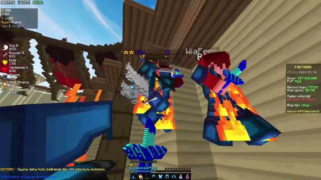 NE FARKEDER ? - Craftrise Factions #craftrise #factions #killmontage #poison