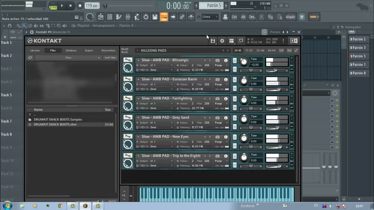 4 instrumentos kontakt 