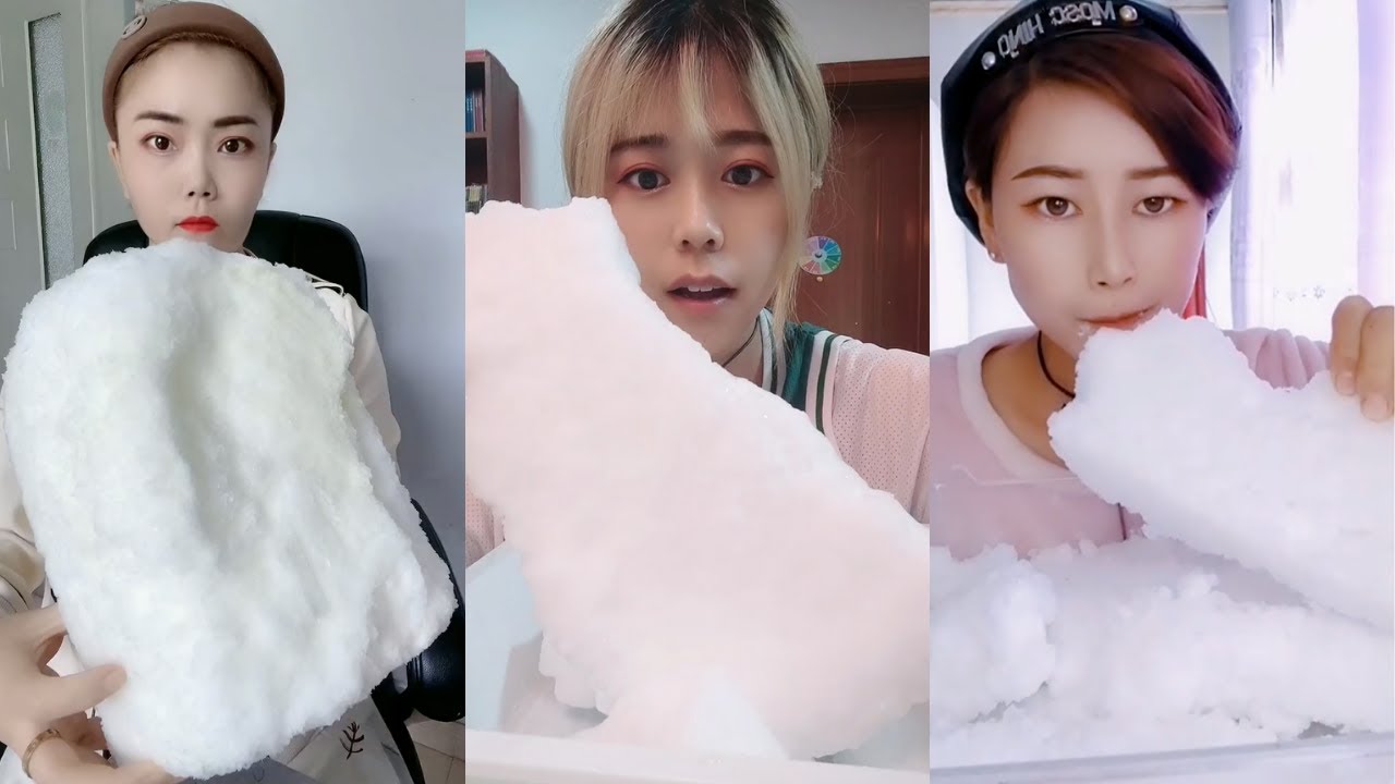【ASMR】HUGE Freezer Frost Crunch Ice & Dry Ice Eating ❄️CRISPY SOUNDS SATISFYING MUKBANG
