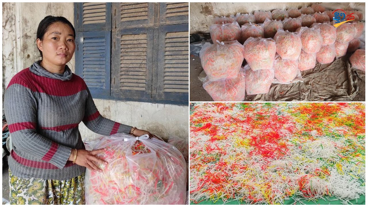 អ្នកស្រី គឹមតង ស្នងរបរធ្វើម្សៅសាគូ និងសារាយកាត់ពីដូនតាជាង២០ឆ្នាំ អាចផ្គត់ផ្គង់ជាង១តោនក្នុងមួយថ្ងៃ