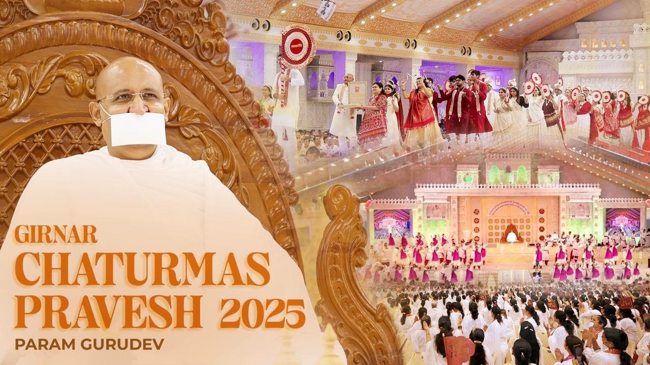 Girnar Chaturmas Pravesh & Guru Purnima - Param Gurudev Shree Namramuni MS | Girnar | 6 Jul, 25