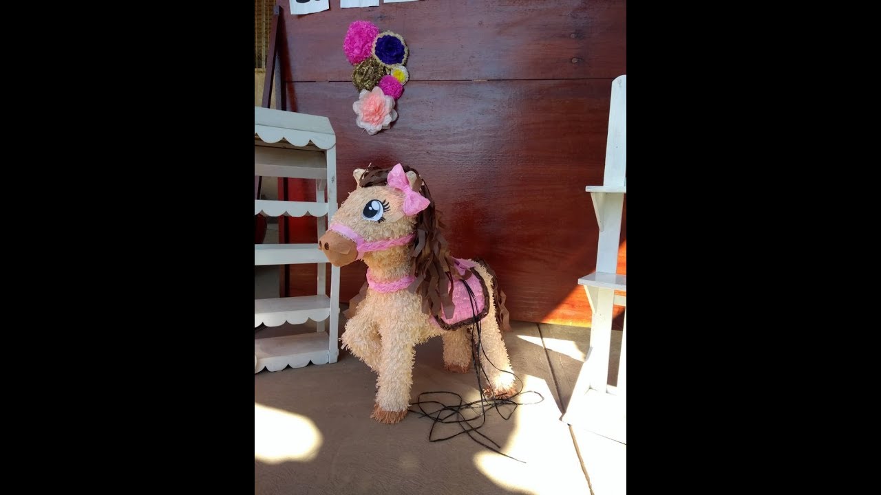 Como hise una cabeza para una piñata caballo