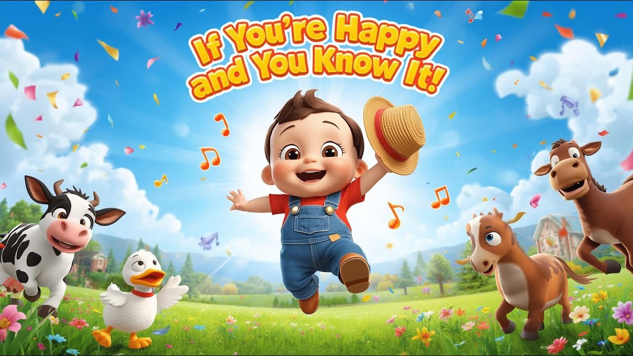 If You’re Happy and You Know It | Animal Action Song with Millo 🐄🦆🐴🐑 #KidsSongs #NurseryRhymes 