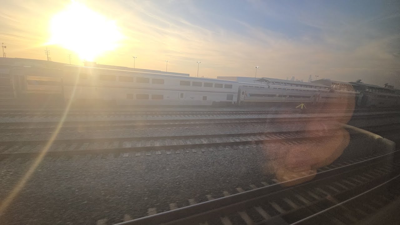 Passing Amtrak's 8th Street Coach Yard in Los Angeles 