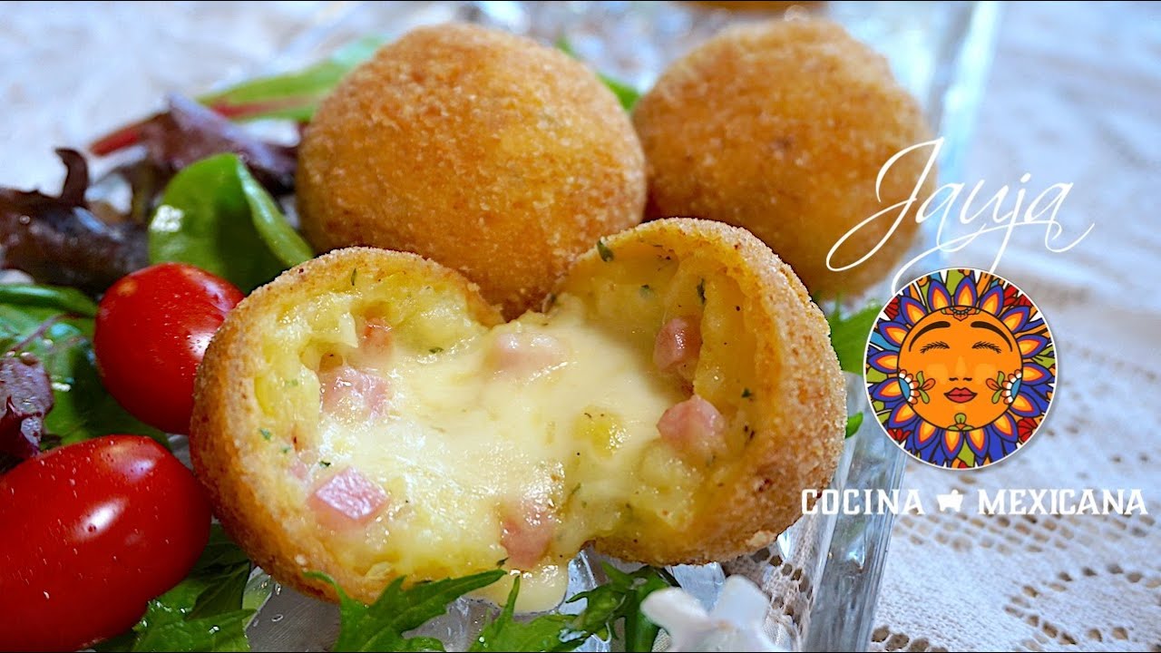 Bolitas de Papa con Queso y Jamón